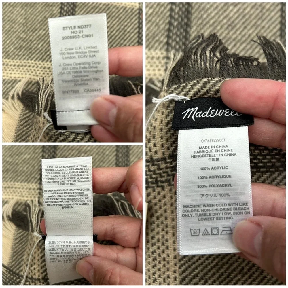 Madewell Denvale Plaid Blanket Scarf